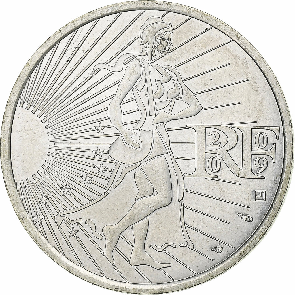France, 10 Euro, Semeuse, 2009, Silver, MS(63), Gadoury:EU337, KM:1580