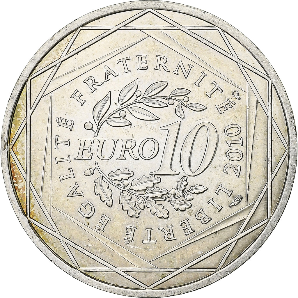 Francja, 10 Euro, 2010, Paris, Srebro, MS(63), Gadoury:EU399, KM:1664