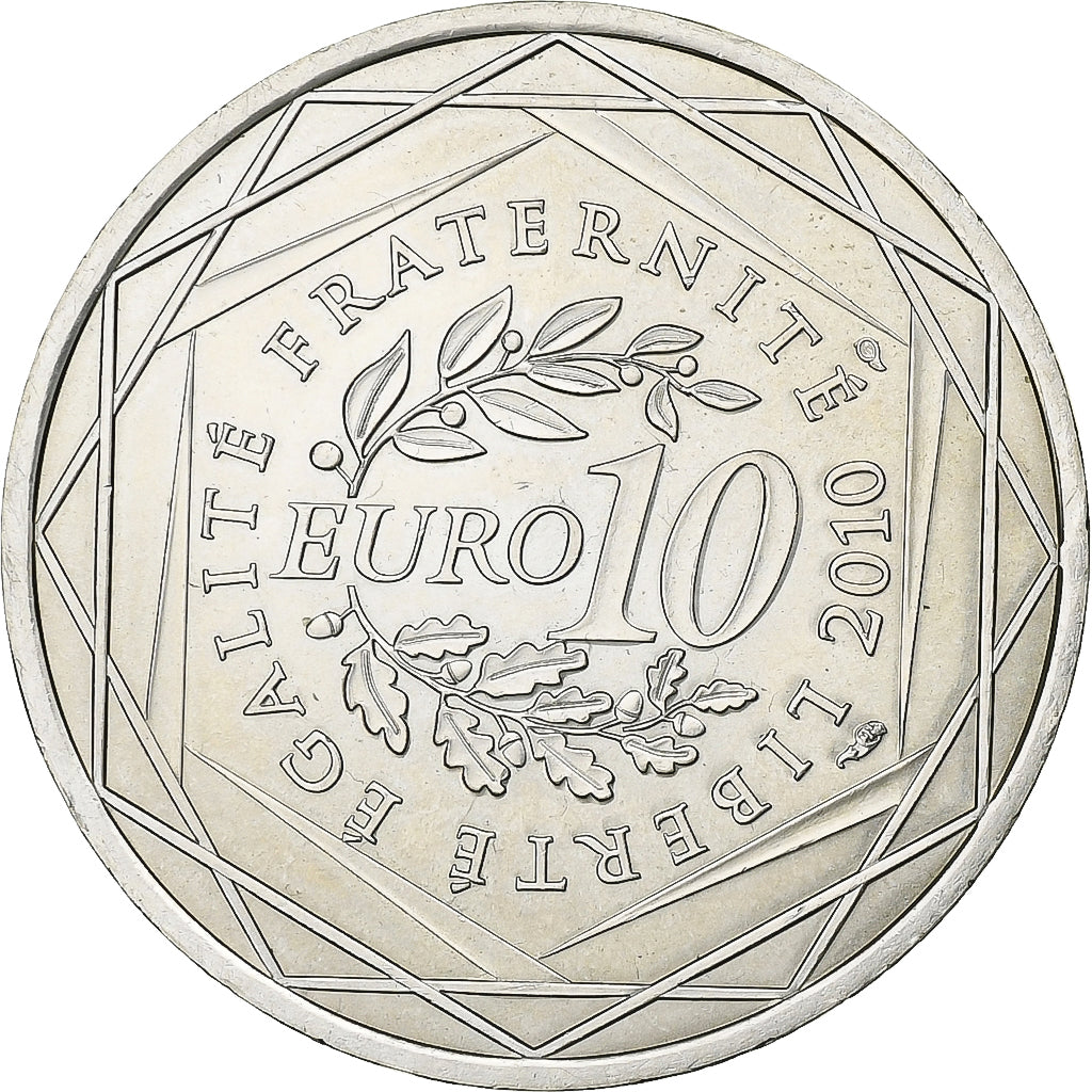 Francja, 10 Euro, 2010, Paris, Srebro, MS(63), Gadoury:EU399, KM:1664