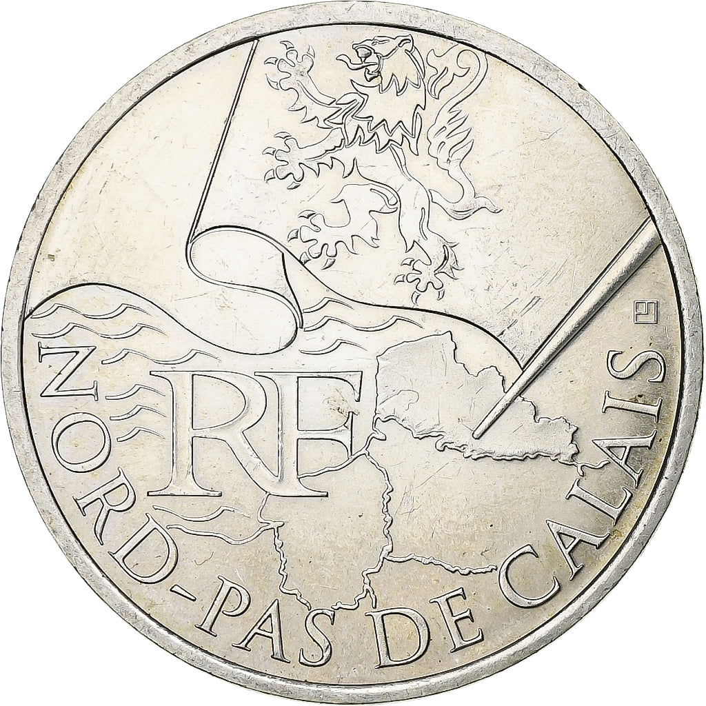 France, 10 Euro, Nord-Pas-de-Calais, 2010, Paris, Silver, MS(63), Gadoury:EU399,