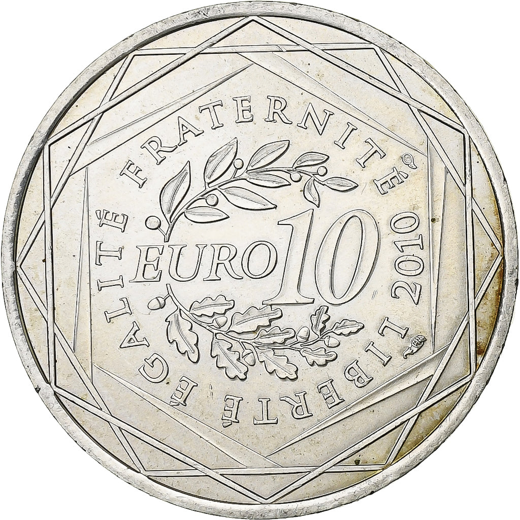 Francja, 10 Euro, 2010, Paris, Srebro, MS(63), Gadoury:EU399, KM:1664