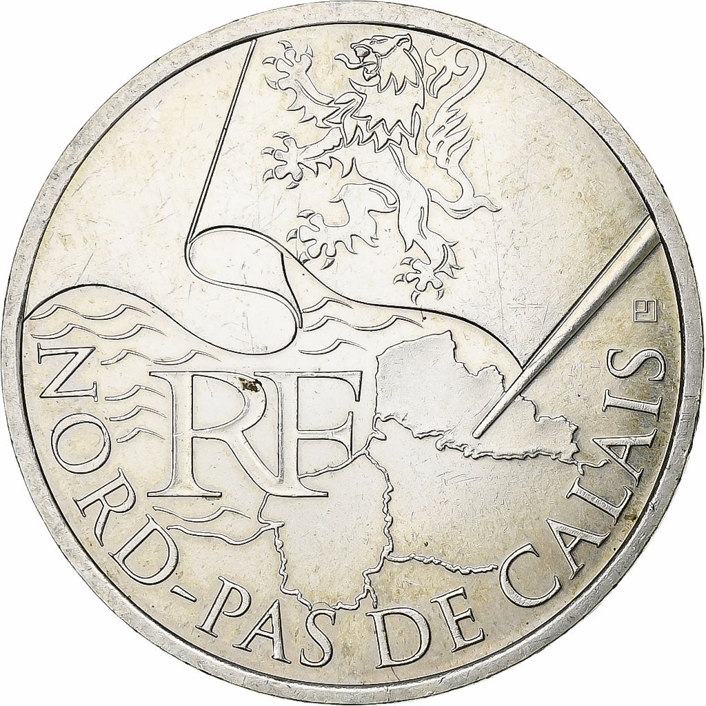 France, 10 Euro, Nord-Pas-de-Calais, 2010, Paris, Silver, MS(63), Gadoury:EU399,