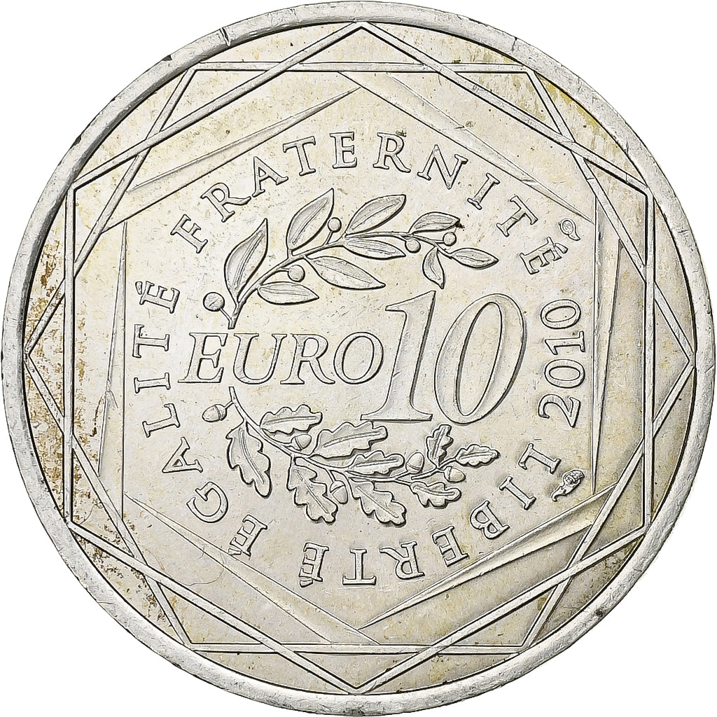 Francja, 10 Euro, 2010, Paris, Srebro, MS(63), Gadoury:EU399, KM:1664