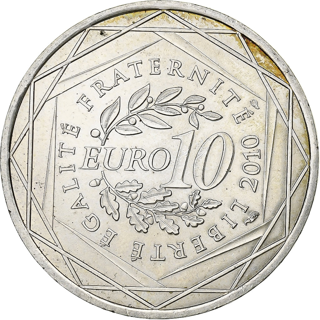 Francja, 10 Euro, 2010, Paris, Srebro, MS(63), Gadoury:EU399, KM:1664