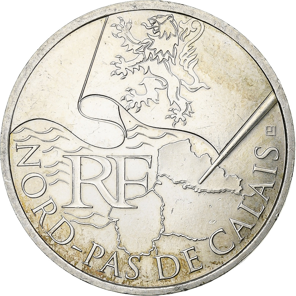 France, 10 Euro, Nord-Pas-de-Calais, 2010, Paris, Silver, MS(63), Gadoury:EU399,