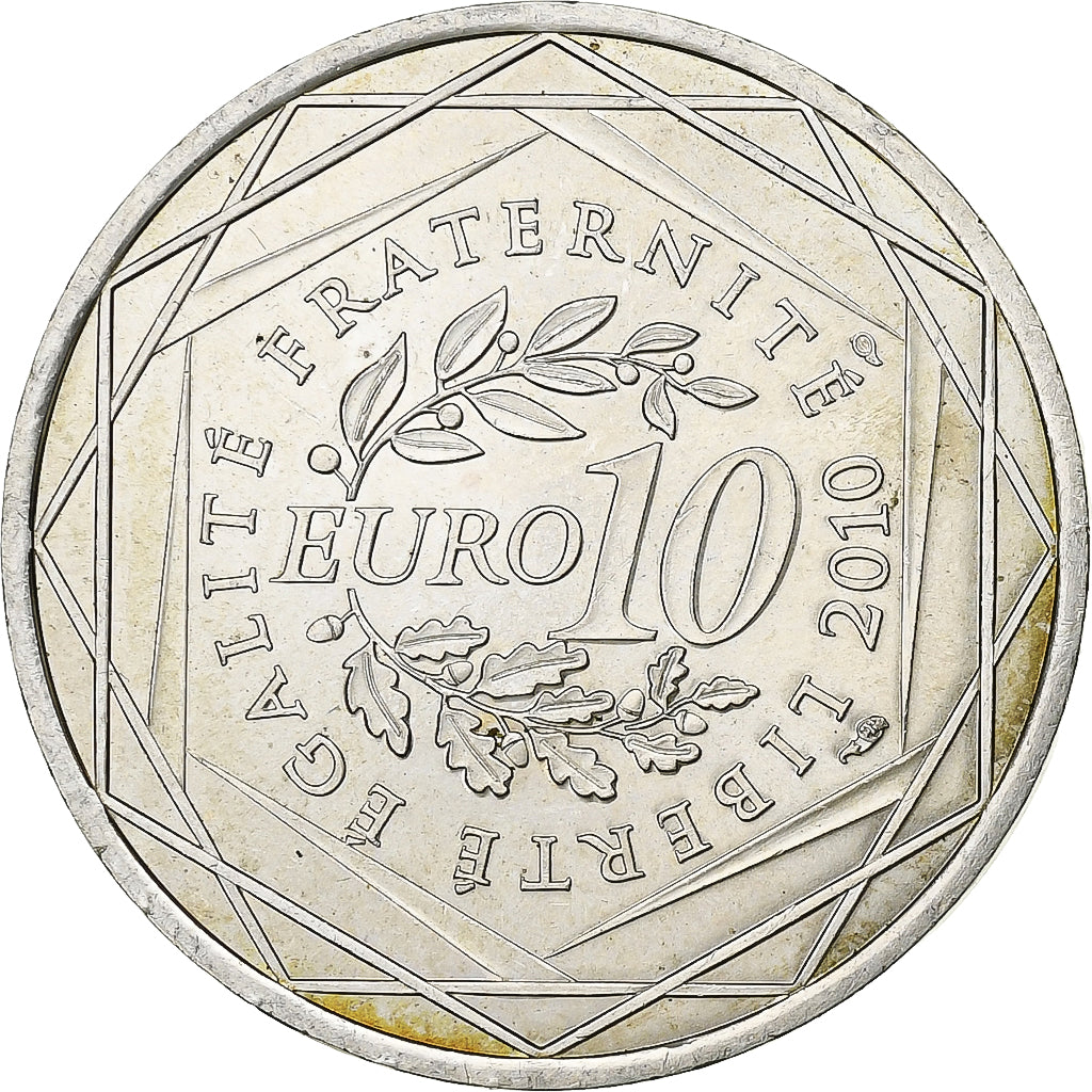Francja, 10 Euro, 2010, Paris, Srebro, MS(63), Gadoury:EU399, KM:1664