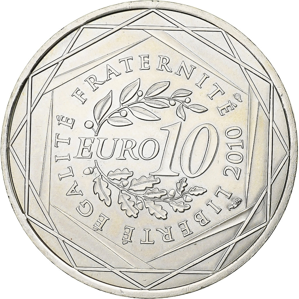 Francja, 10 Euro, 2010, Paris, Srebro, MS(63), Gadoury:EU399, KM:1664