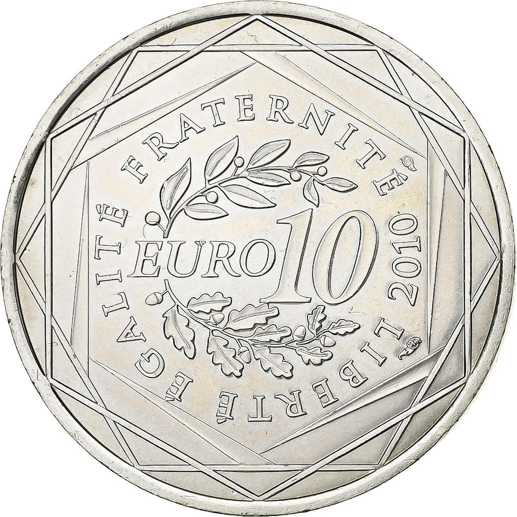 France, 10 Euro, 2010, Nord-Pas-de-Calais, Paris, Silver, MS(63), Gadoury:EU399,