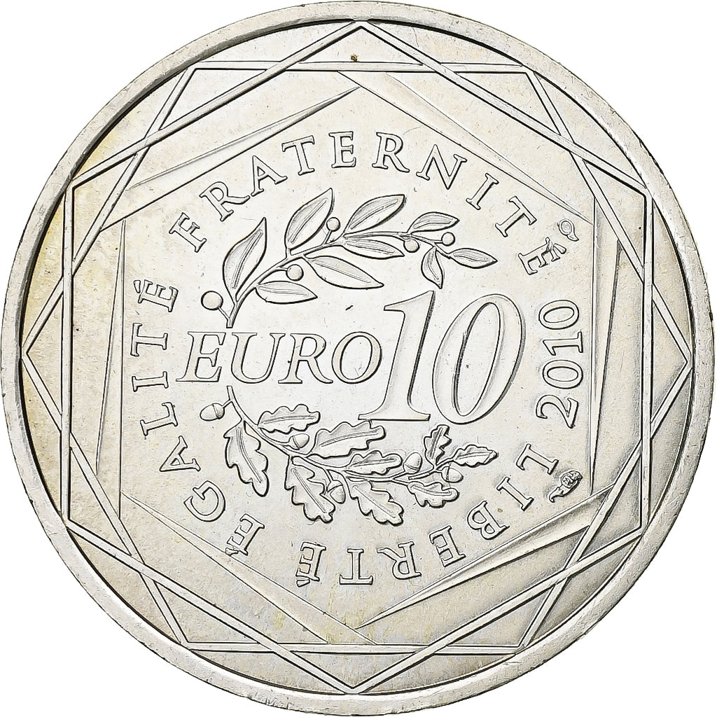 France, 10 Euro, Île-de-France, 2010, Paris, Silver, MS(63), KM:1657