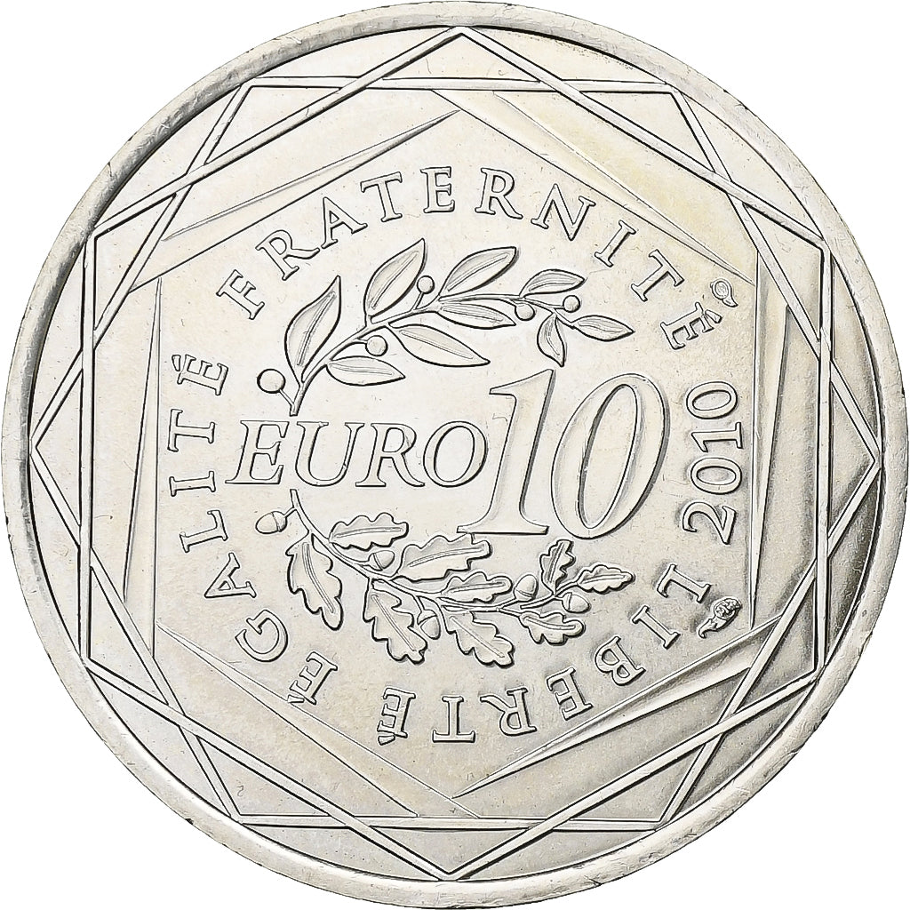 Francja, 10 Euro, 2010, Paris, Srebro, MS(64), KM:1650