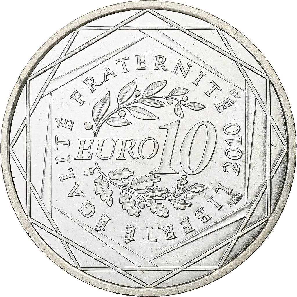 Francja, 10 Euro, 2010, Paris, Srebro, MS(64), KM:1647