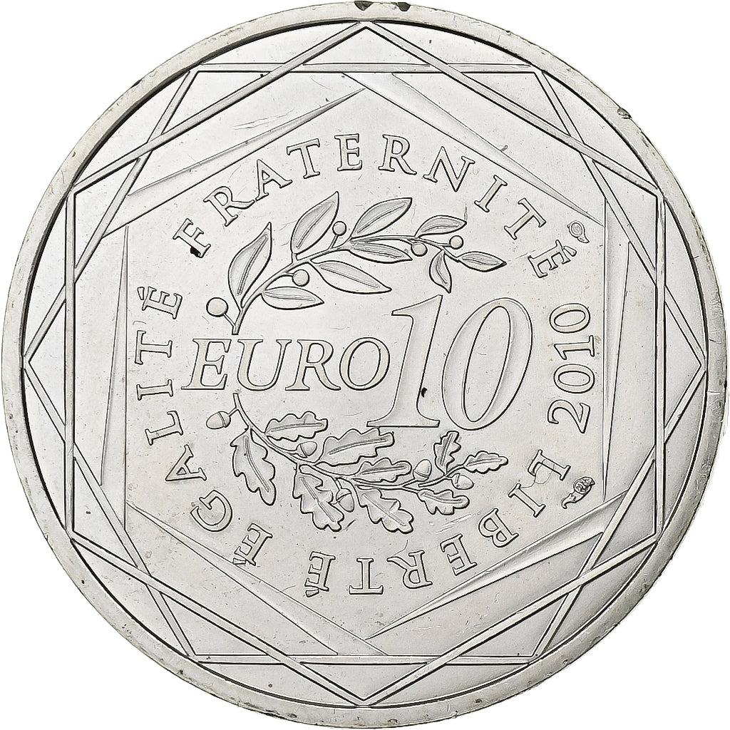 Francja, 10 Euro, 2010, Paris, Srebro, MS(64), KM:1665