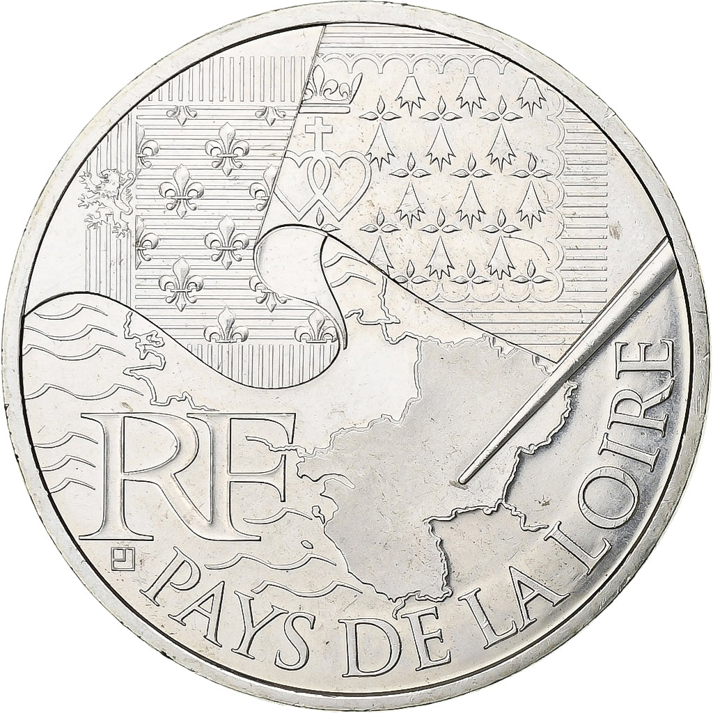 Francja, 10 Euro, 2010, Paris, Srebro, MS(64), KM:1665