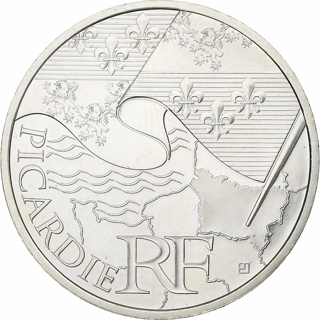 Francja, 10 Euro, 2010, Srebro, MS(64)