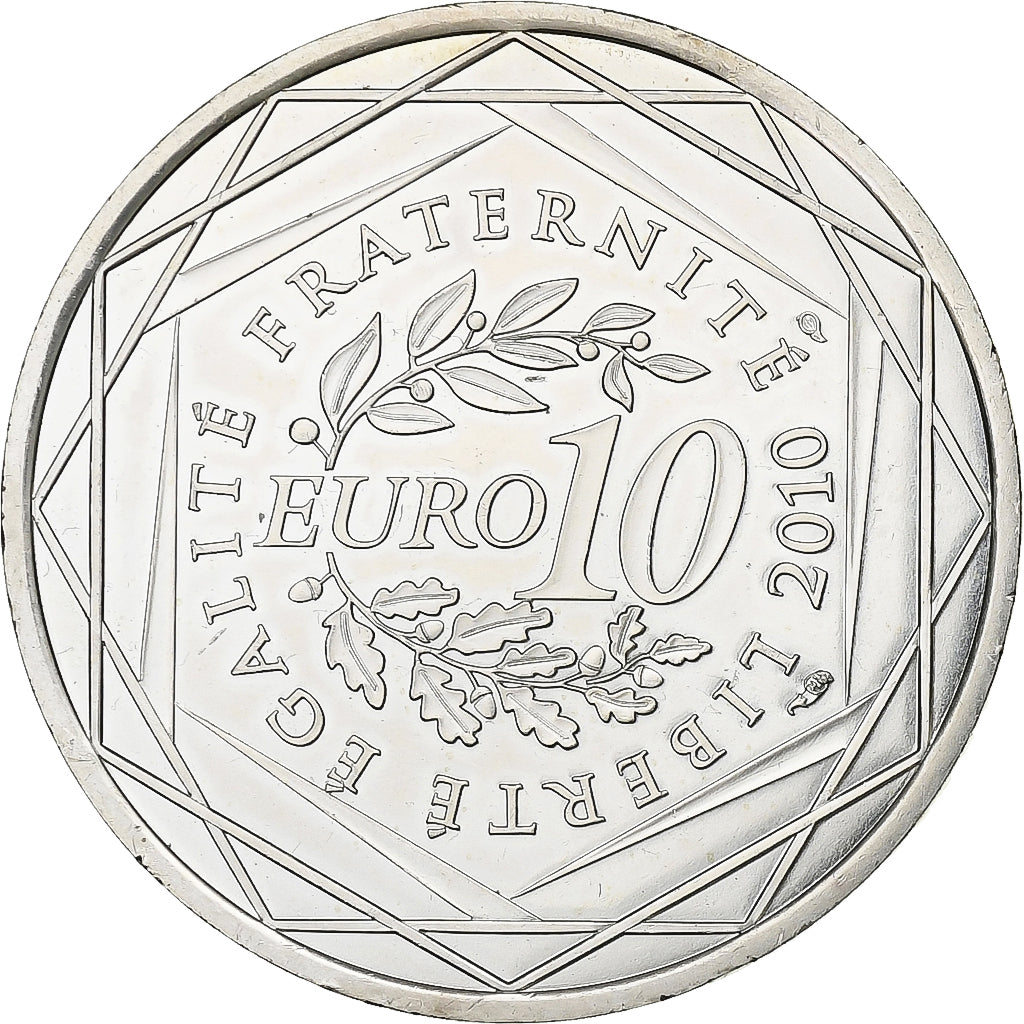 Francja, 10 Euro, 2010, Srebro, MS(65-70)
