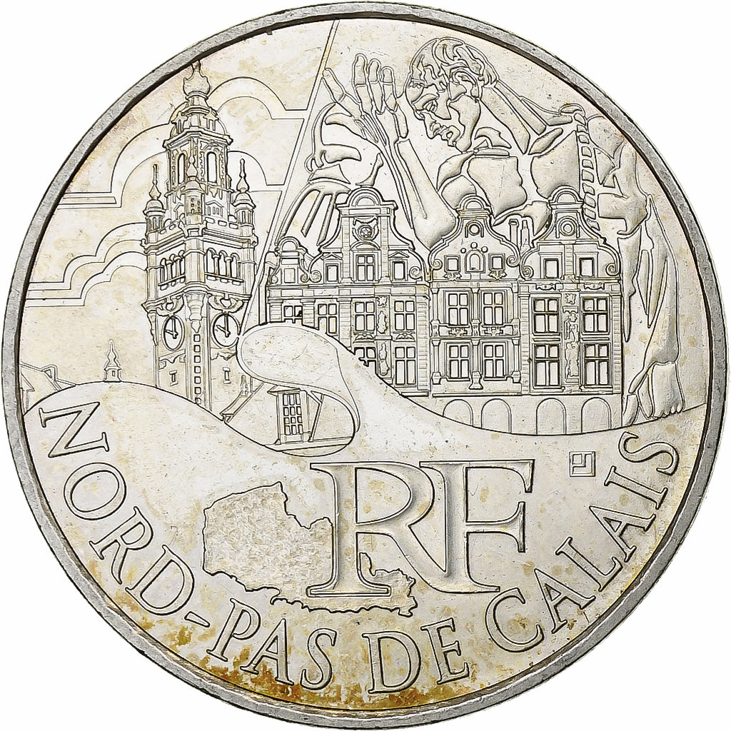 Francia, 10 Euro, Nord-Pas De Calais, 2011, Monnaie de Paris, Argento, SPL