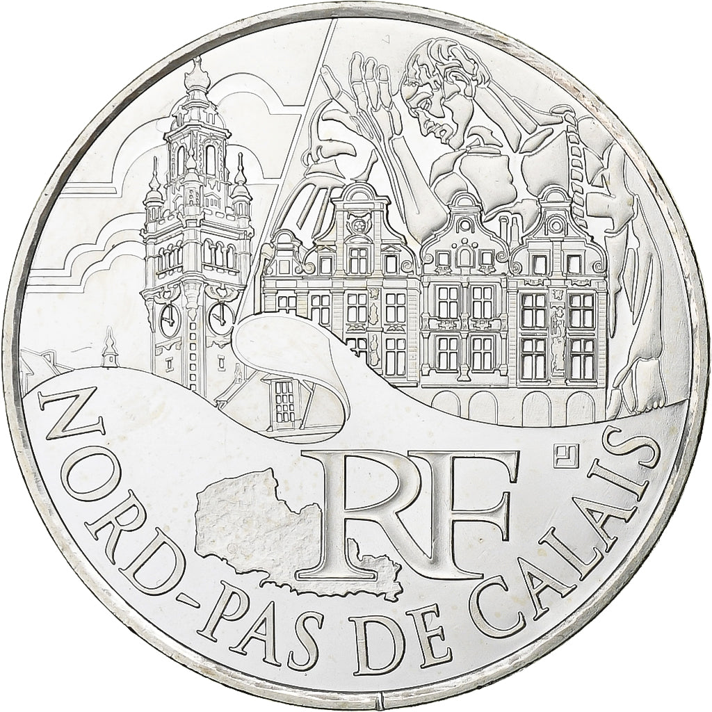 Francia, 10 Euro, Nord-Pas De Calais, 2011, Monnaie de Paris, Argento, FDC