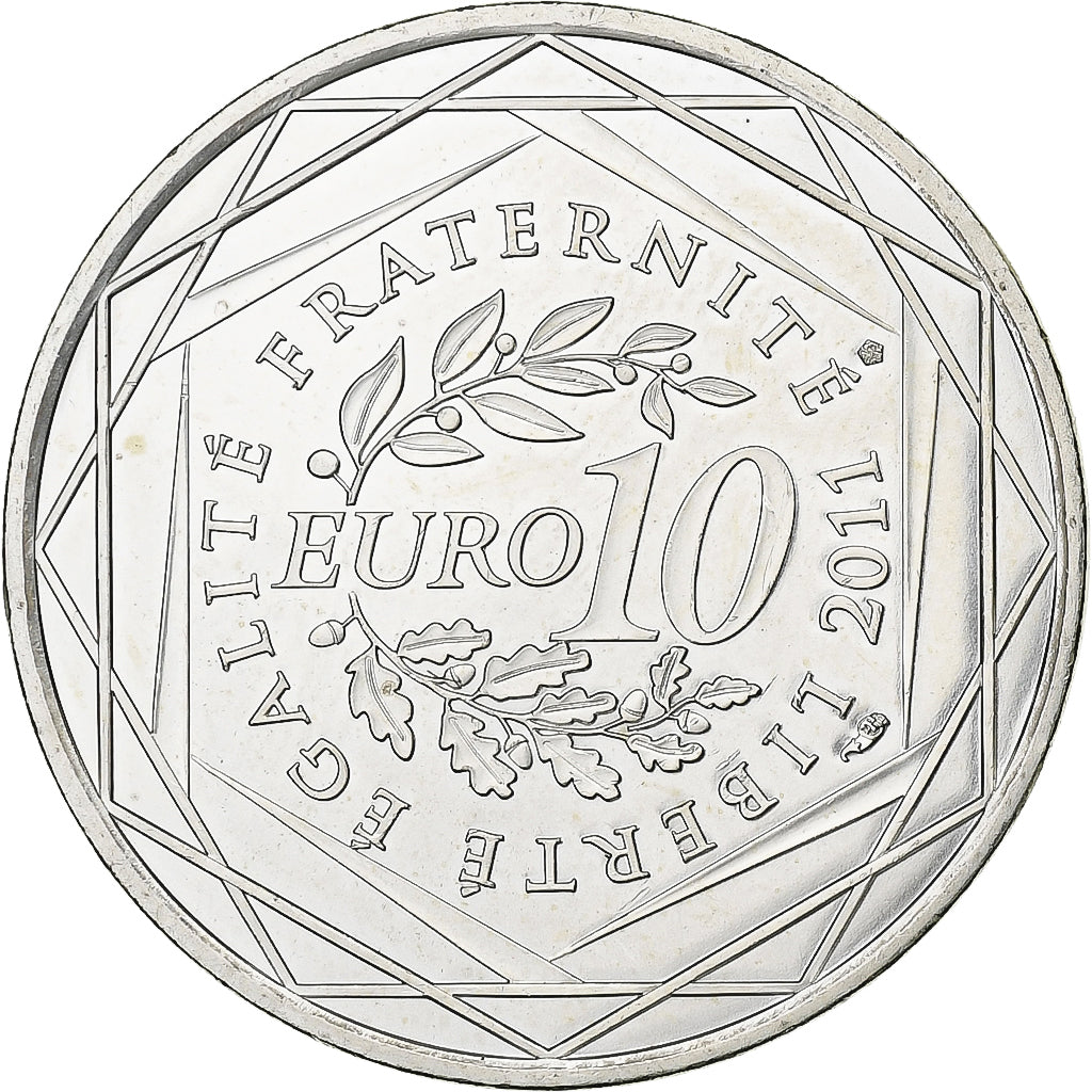 Francja, 10 Euro, 2011, Paris, Srebro, MS(65-70), KM:1745