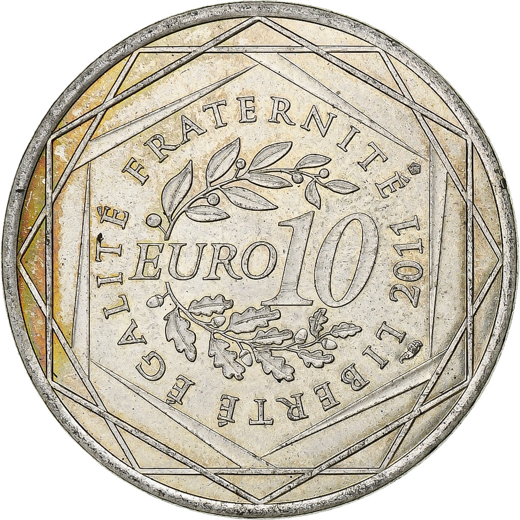 Francja, 10 Euro, 2011, Paris, Srebro, MS(63), KM:1749