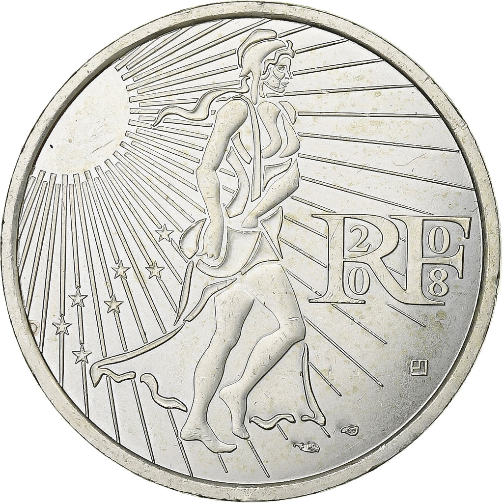 Frankreich, 15 Euro, Semeuse, 2008, Silber, UNZ, Gadoury:2, KM:1535