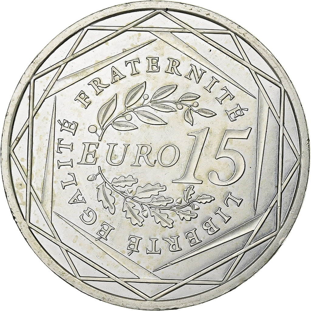 Frankrijk, 15 Euro, Semeuse, 2008, Zilver, UNC-, Gadoury:2, KM:1535