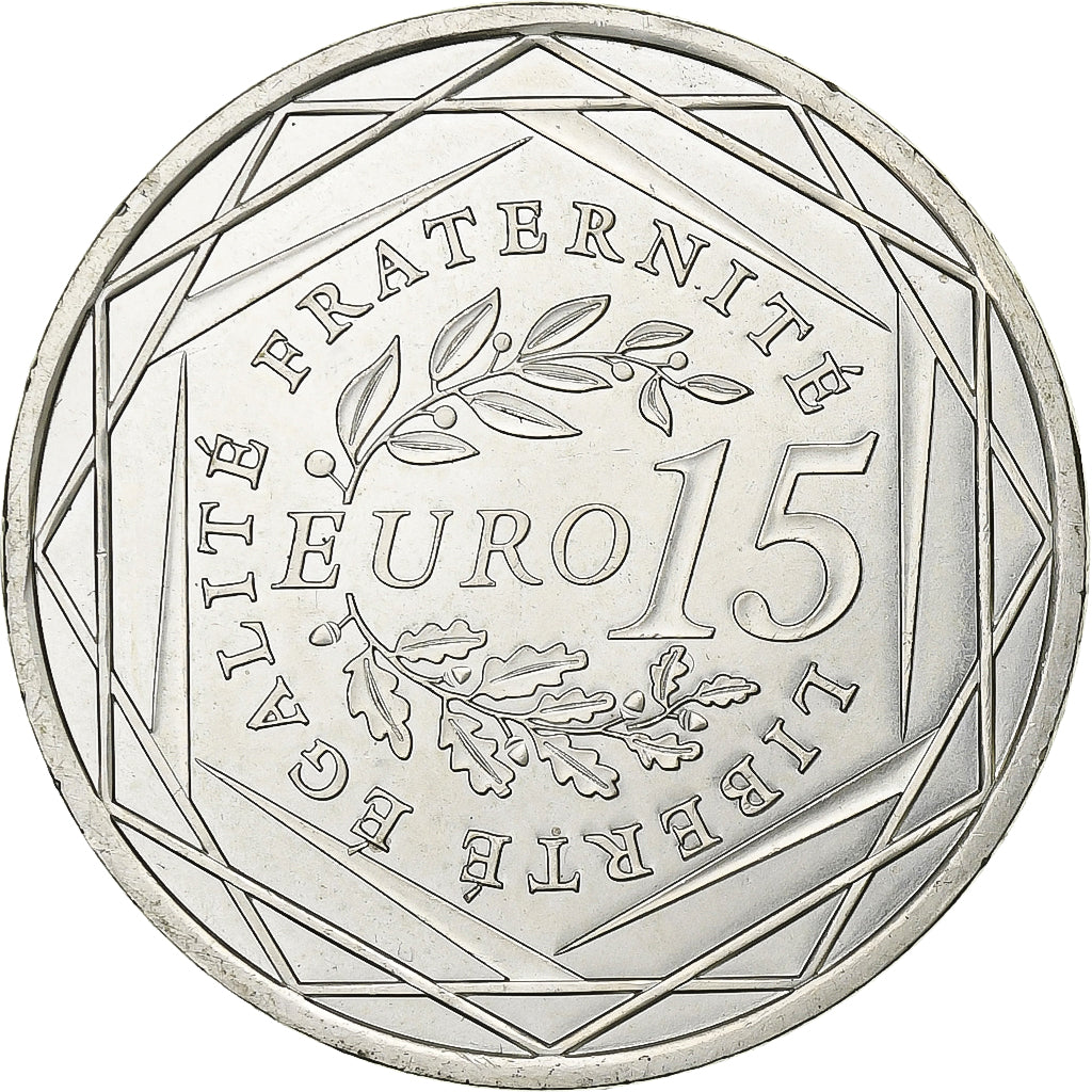 Frankreich, 15 Euro, Semeuse, 2008, Silber, UNZ, Gadoury:2, KM:1535