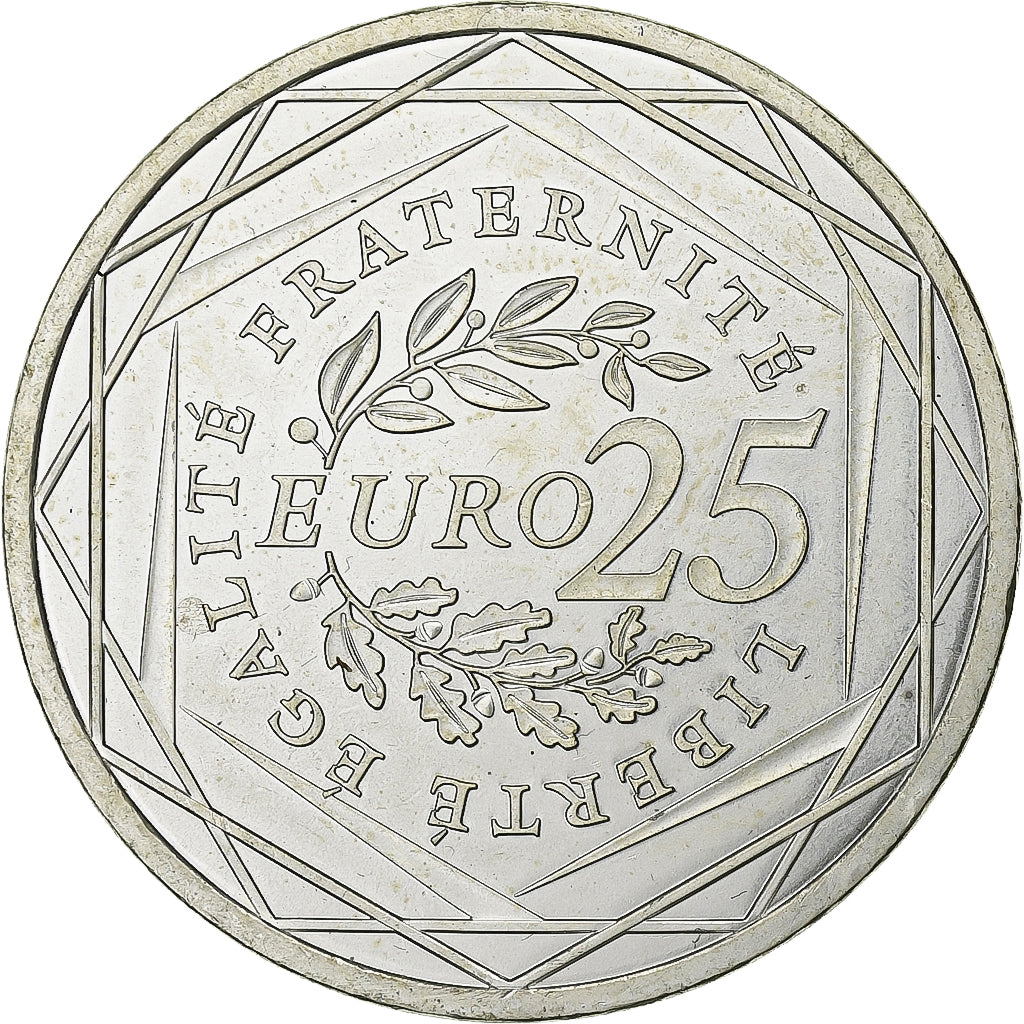 France, 25 Euro, 2009, Silver, MS(63), Gadoury:EU338, KM:1581