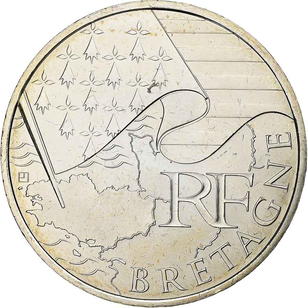 Frankreich, 10 Euro, Euros des régions, Bretagne, 2010, Paris, Silber, STGL
