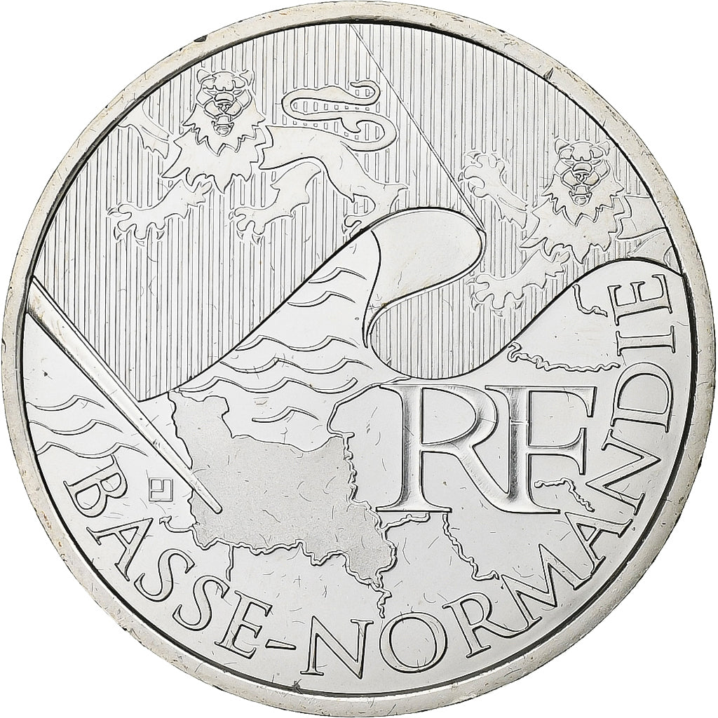 Frankrijk, 10 Euro, Euros des régions, Basse-Normandie, 2010, Paris, Zilver