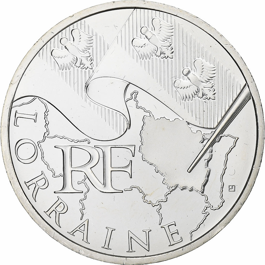Frankreich, 10 Euro, Euros des régions, Lorraine, 2010, Silber, STGL
