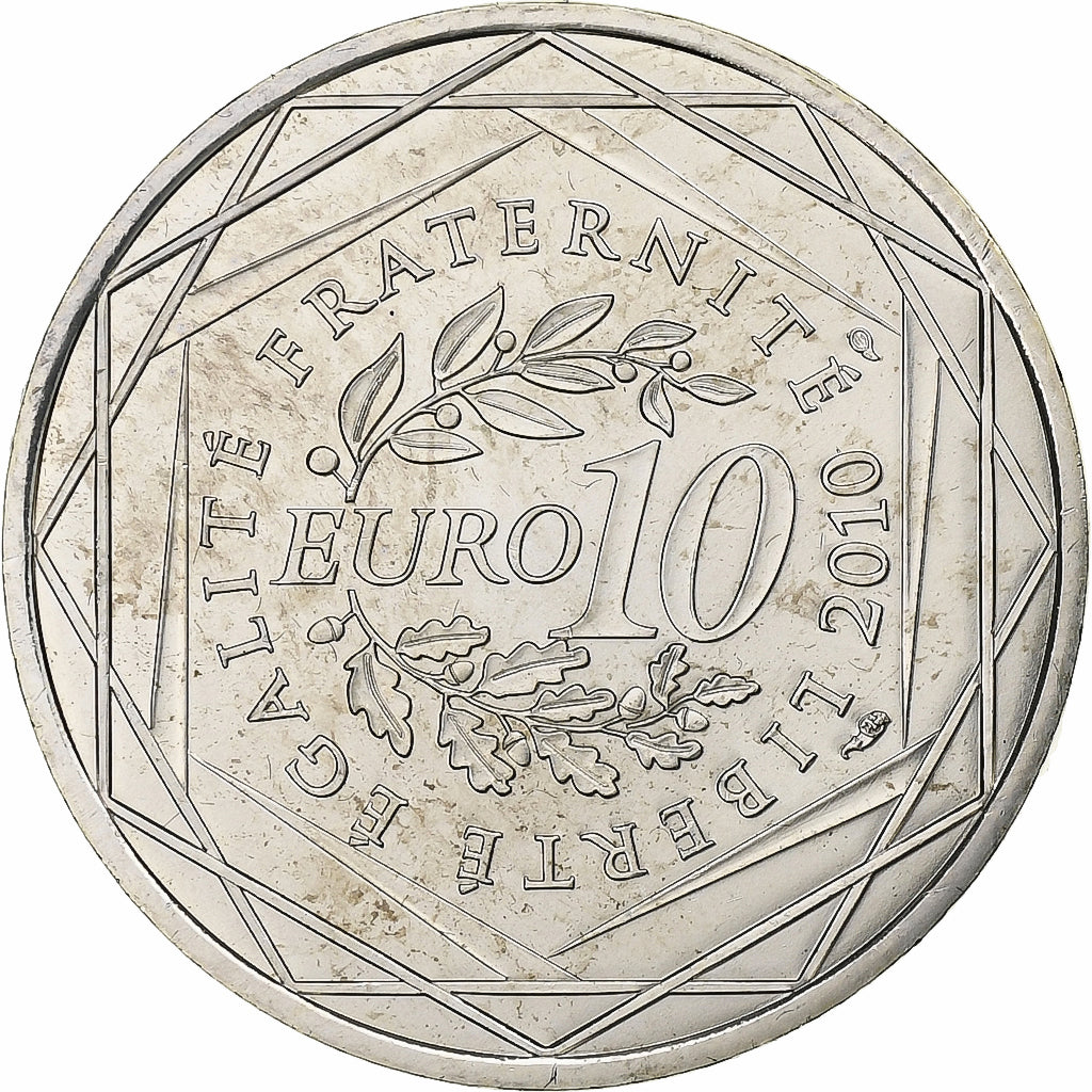 Francja, 10 Euro, Euros des régions, Languedoc-Roussillon, 2010, Paris, Srebro