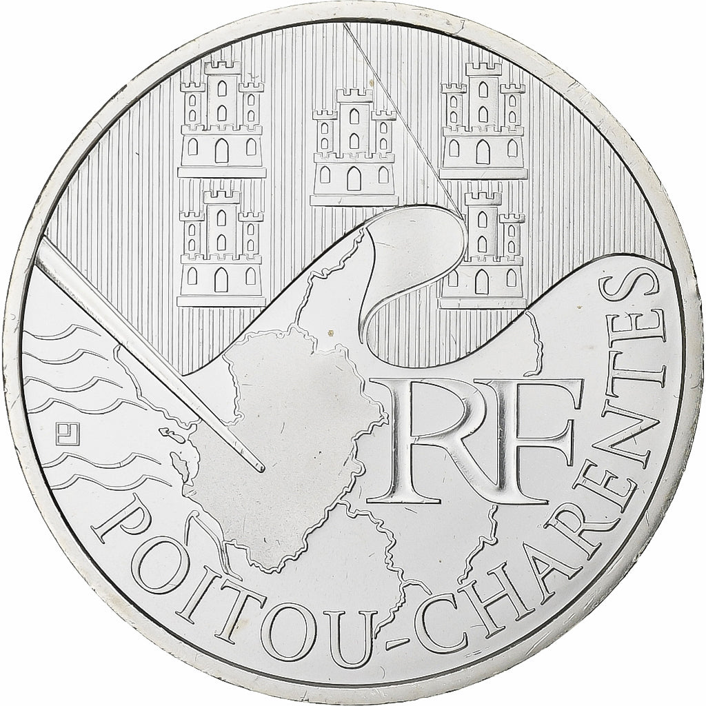 Frankreich, 10 Euro, Euros des régions, Poitou-Charente, 2010, Paris, Silber