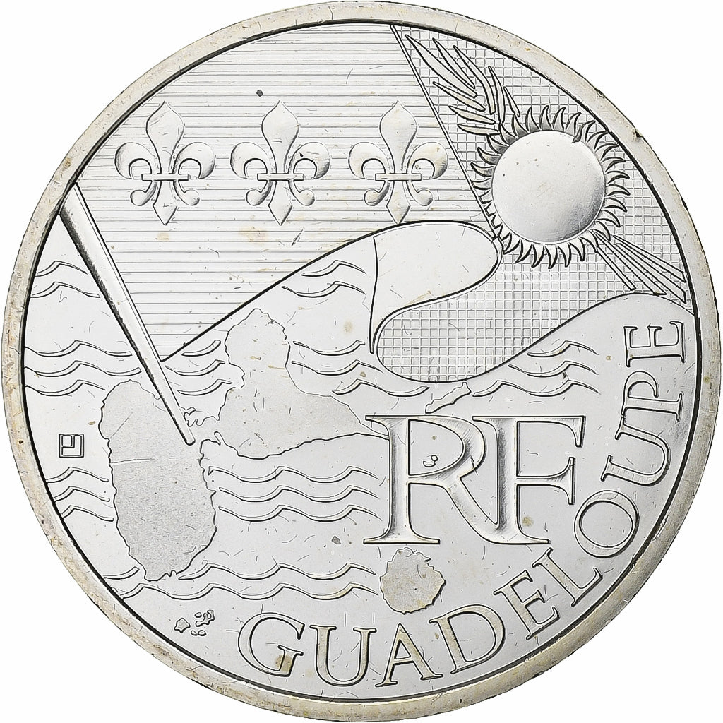 Francia, 10 Euro, Euros des régions, Guadeloupe, 2010, Paris, Argento, FDC