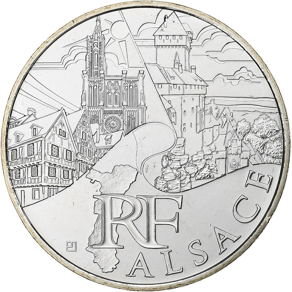 France, 10 Euro, Euros des régions, Alsace, 2011, Paris, Argent, FDC, KM:1734