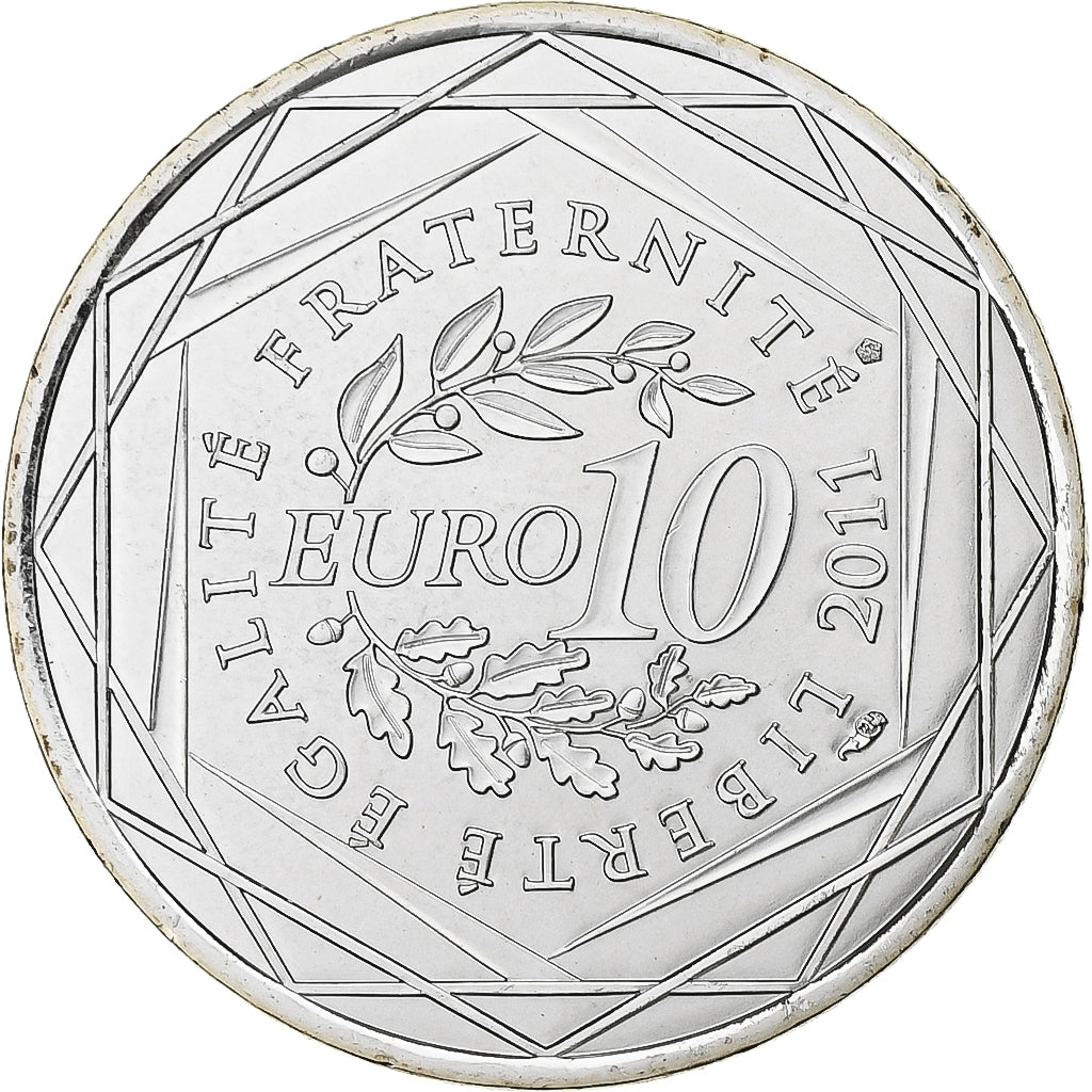 France, 10 Euro, Euros des régions, Alsace, 2011, Paris, Argent, FDC, KM:1734