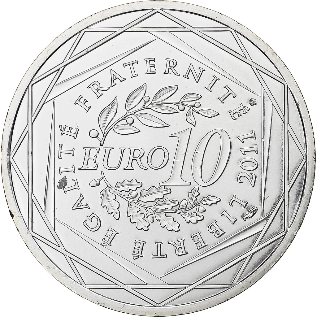 France, 10 Euro, Euros des régions, Limousin, 2011, Paris, Silver, MS(65-70)