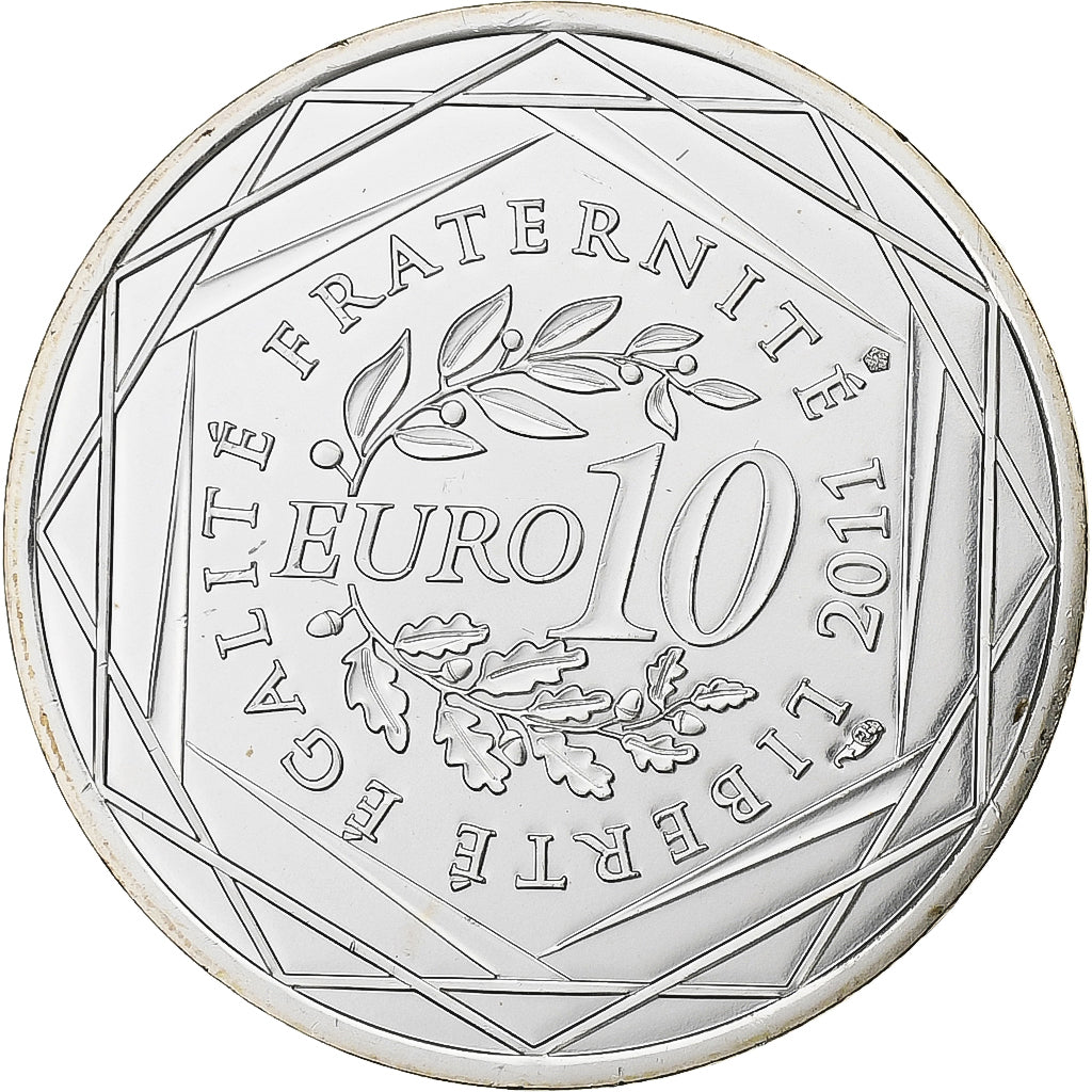 France, 10 Euro, Euros des régions, Champagne-Ardenne, 2011, Silver, MS(65-70)