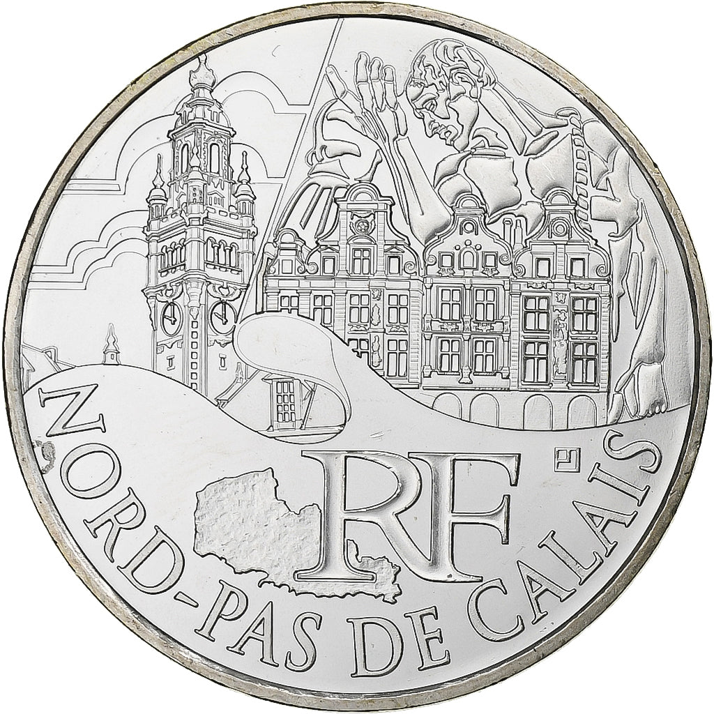 France, 10 Euro, Euros des régions, Nord-Pas De Calais, 2011, Monnaie de Paris