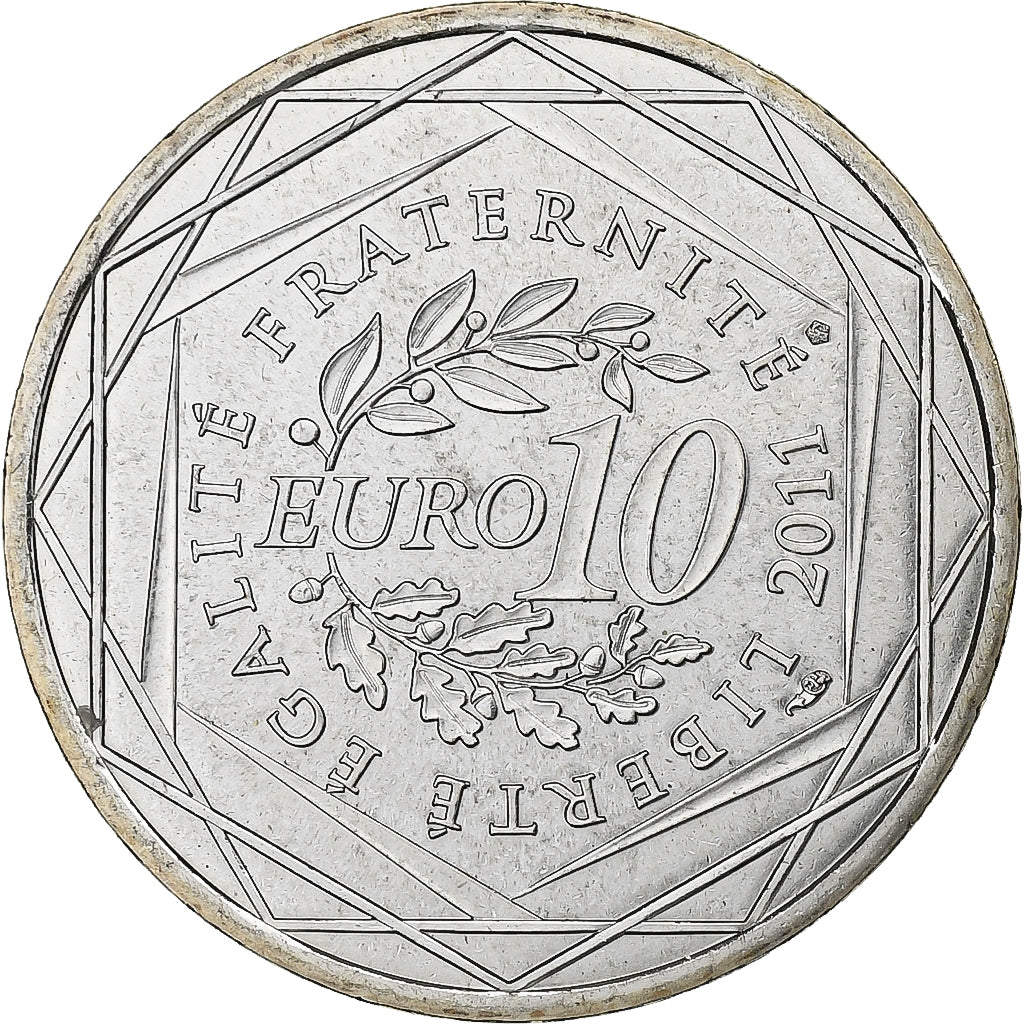 France, 10 Euro, Euros des régions, Pays De La Loire, 2011, Silver, MS(65-70)