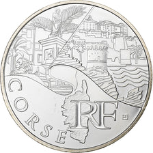 France, 10 Euro, Euros des régions, Corse, 2011, Paris, Silver, MS(65-70)