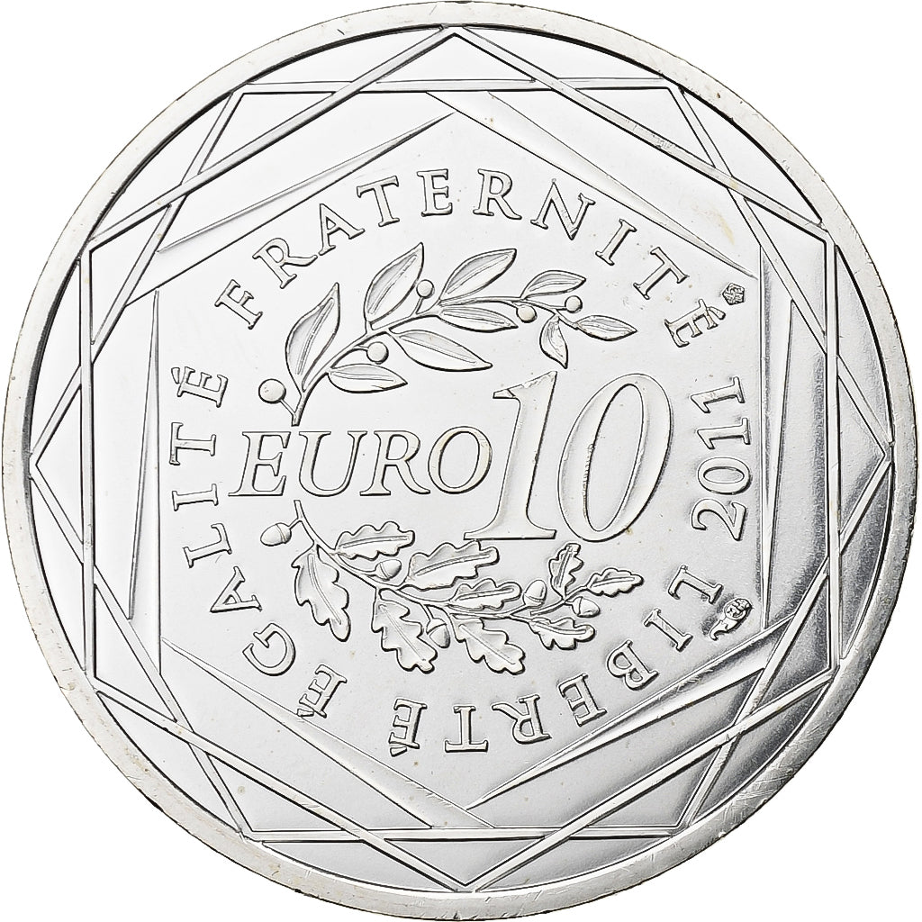 France, 10 Euro, Euros des régions, Martinique, 2011, Paris, Silver, MS(65-70)