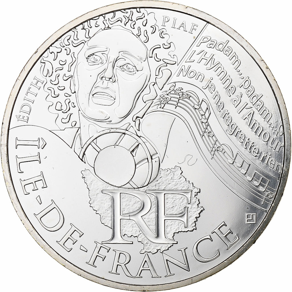 France, 10 Euro, Euros des régions, Ile De France, 2012, Paris, Silver