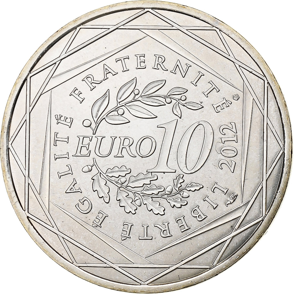 France, 10 Euro, Euros des régions, Pays De La Loire, 2012, Silver, MS(65-70)