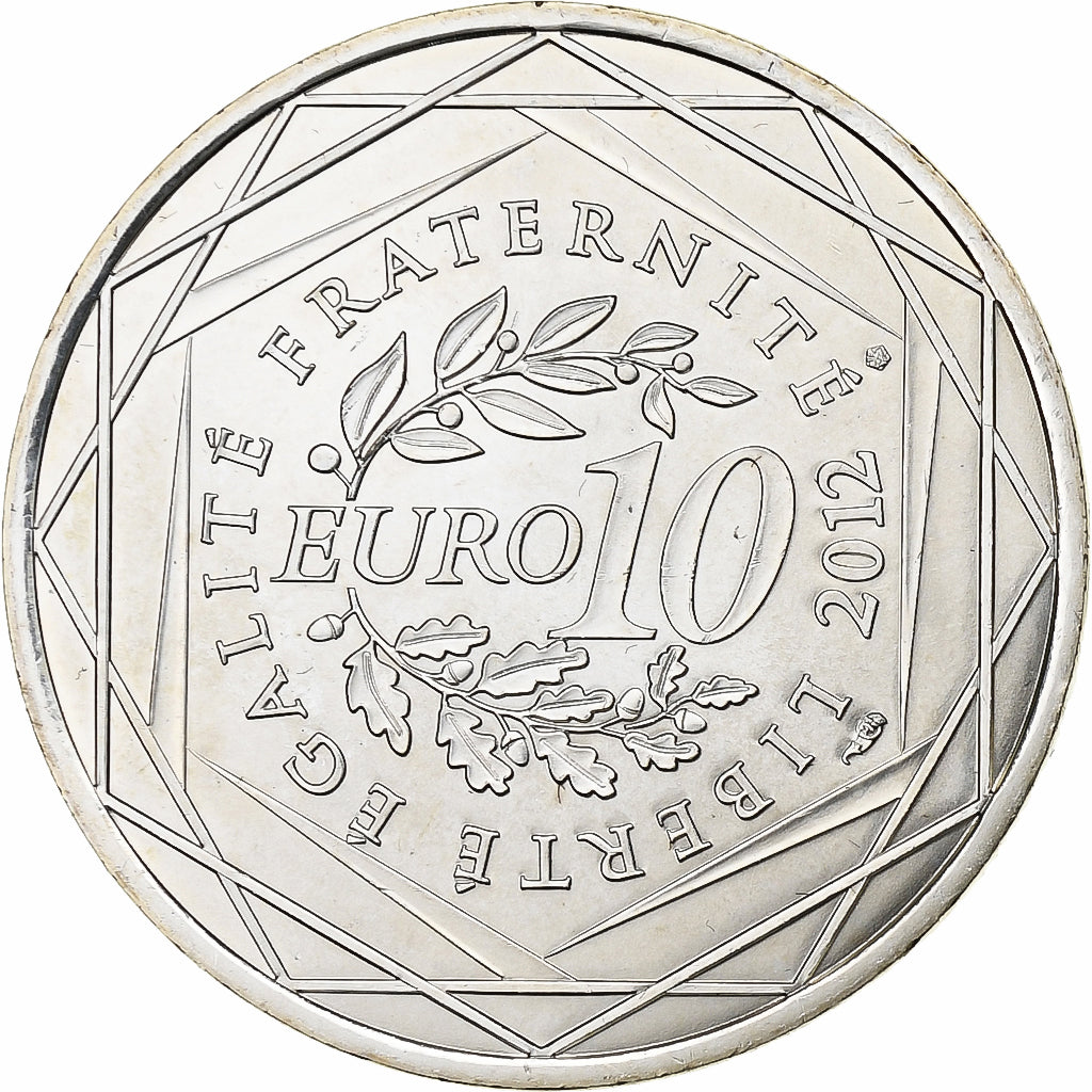 France, 10 Euro, Euros des régions, Basse-Normandie, 2012, Silver, MS(65-70)
