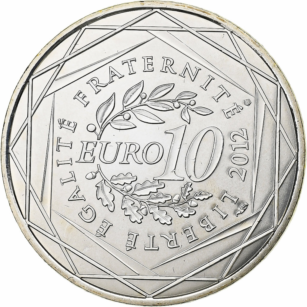 France, 10 Euro, Euros des régions, Bretagne, 2012, Paris, Silver, MS(65-70)