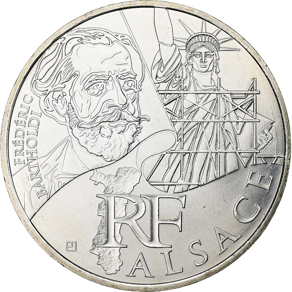 Francja, 10 Euro, Euros des régions, Alsace, 2012, Srebro, MS(65-70)