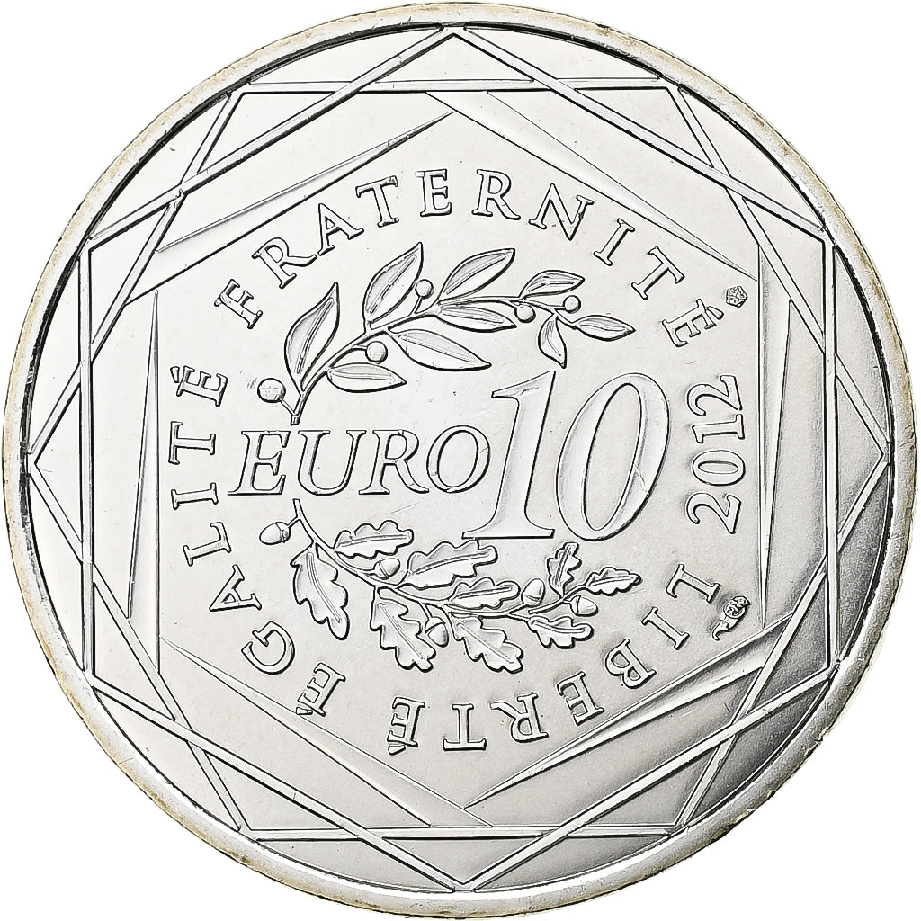 Francja, 10 Euro, Euros des régions, Alsace, 2012, Srebro, MS(65-70)