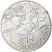 France, 10 Euro, Euros des régions, Bourgogne, 2012, Silver, MS(65-70)