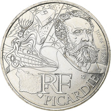France, 10 Euro, Euros des régions, Picardie, 2012, Paris, Silver, MS(65-70)