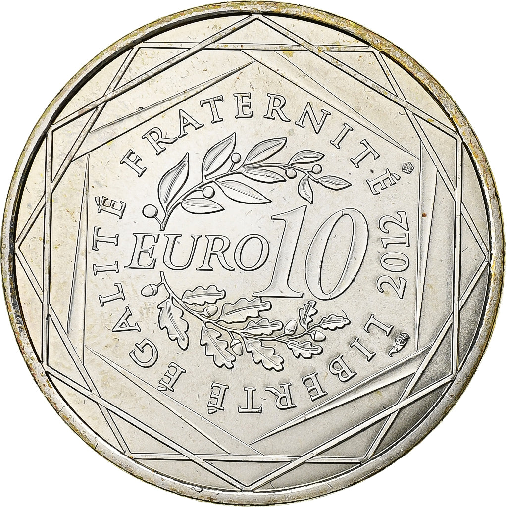 France, 10 Euro, Euros des régions, Picardie, 2012, Paris, Silver, MS(65-70)